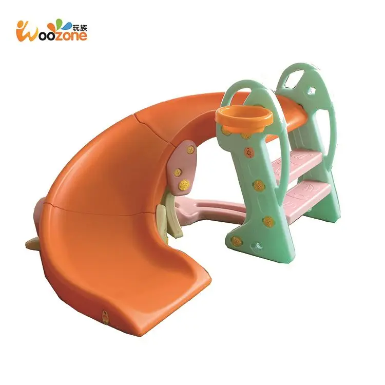 
the most sold cheap high quality plastic kids indoor swing with slide 