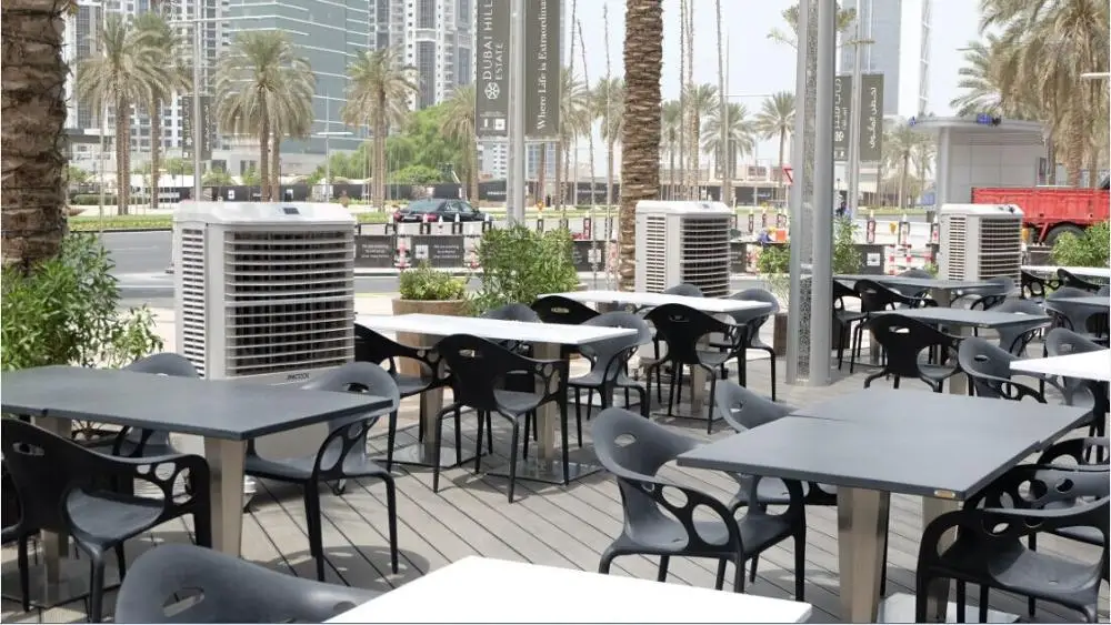 3  speeds plastic mist water cooling fan cooler mobile for open area  JH168