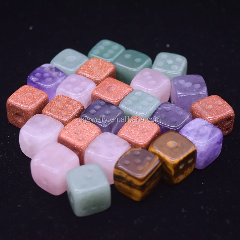 
Handmade Natural Rose Quartz Beads Dice Gift For Game Gift Dice Wholesale 