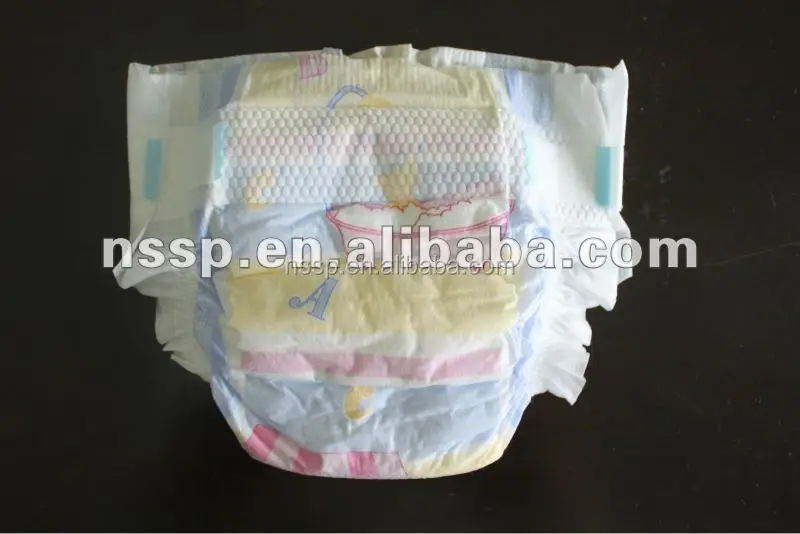 Newly design OEM brand name baby diaper in Guangzhou LB218 baby diaper with tape