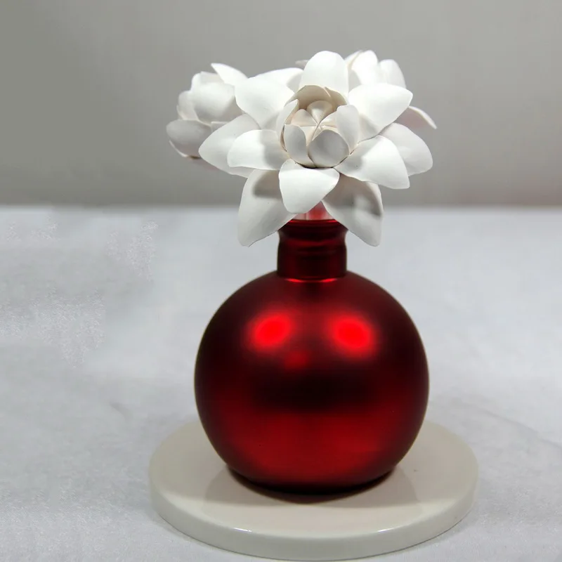 
White ceramic round bottle nebulizer essential oil diffuser 