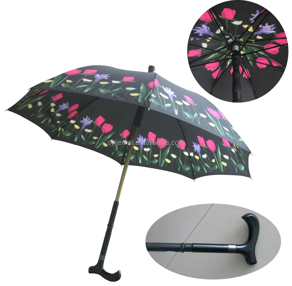 Зонт-трость или трость с ручкой в форме трости