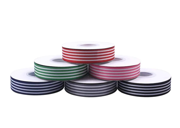 10 mm Wholesale Colorful Striped Ribbon Gift Wrapping Ribbon
