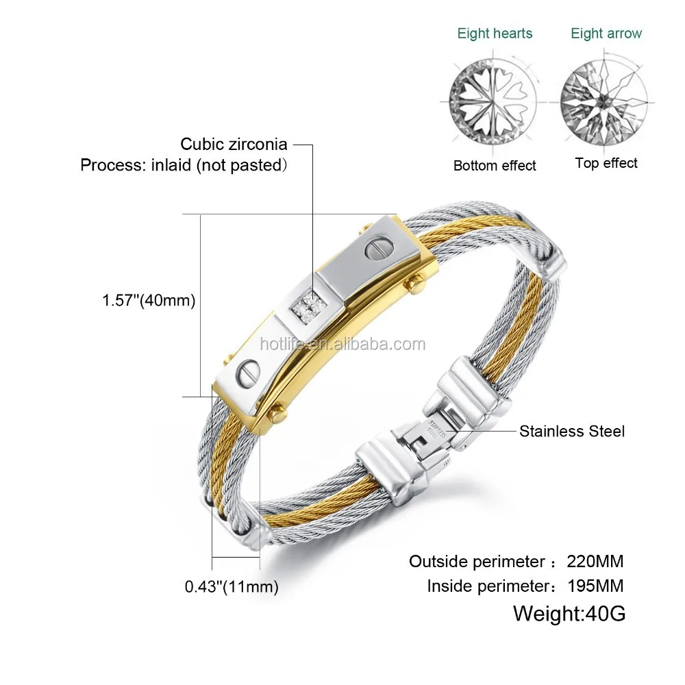 Wholesale Screw Head Bracelet 18k Gold Plated barbed wire Screw Bangle Driver