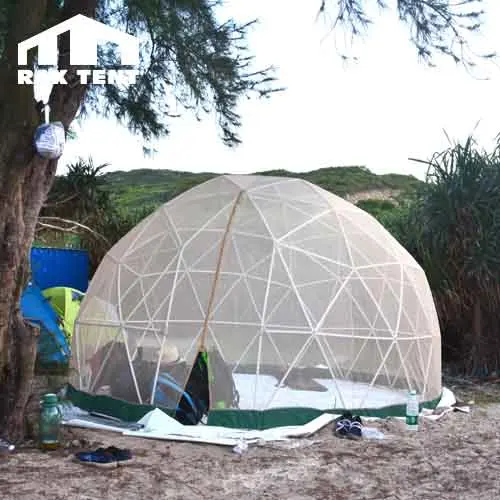 RAX TENT 3.6M small plastic igloo dome house for family resort and glamping with PVC bars and Cover