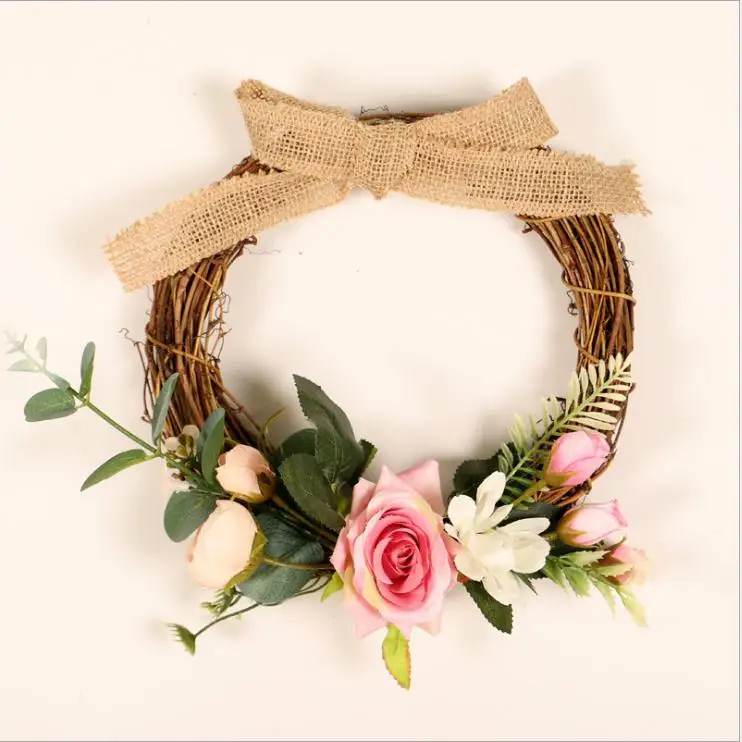 Свадебная одежда, искусственные цветы камелии, венки, дверные подвесные искусственные гирлянды для свадебного украшения, декор для домашней вечеринки