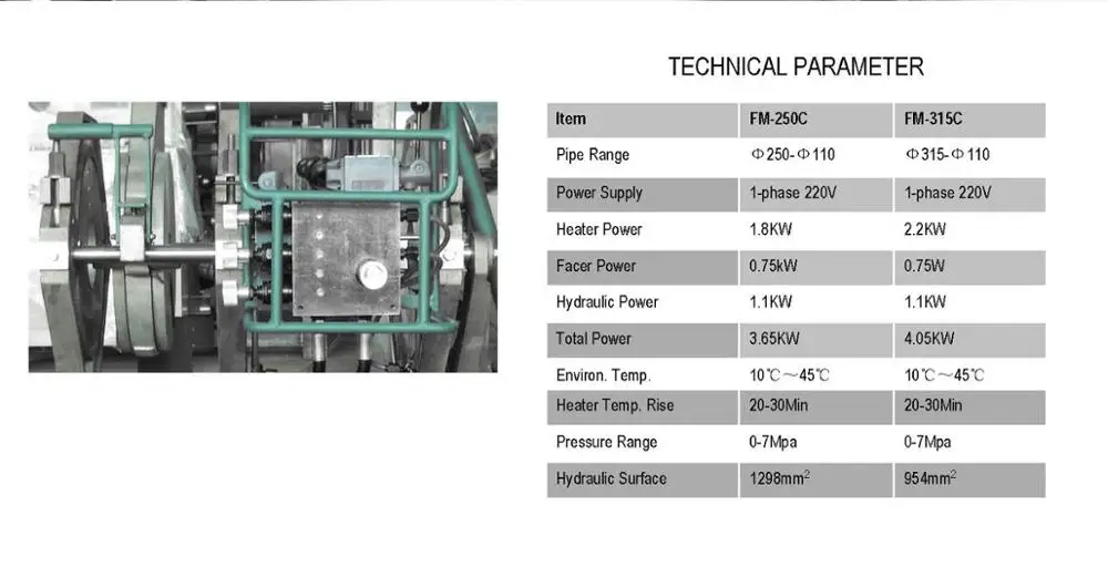 
PE Butt machine Fusion machine FM315C welding pipe and fittings 