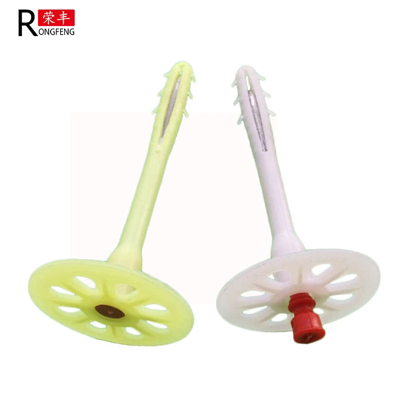 Plastic Anchor Nail Wall Insulation Special Nails Hat Nails/insulation Anchors/wall Plug Red Construction RF-PIA9090 3.3mm~3.6mm