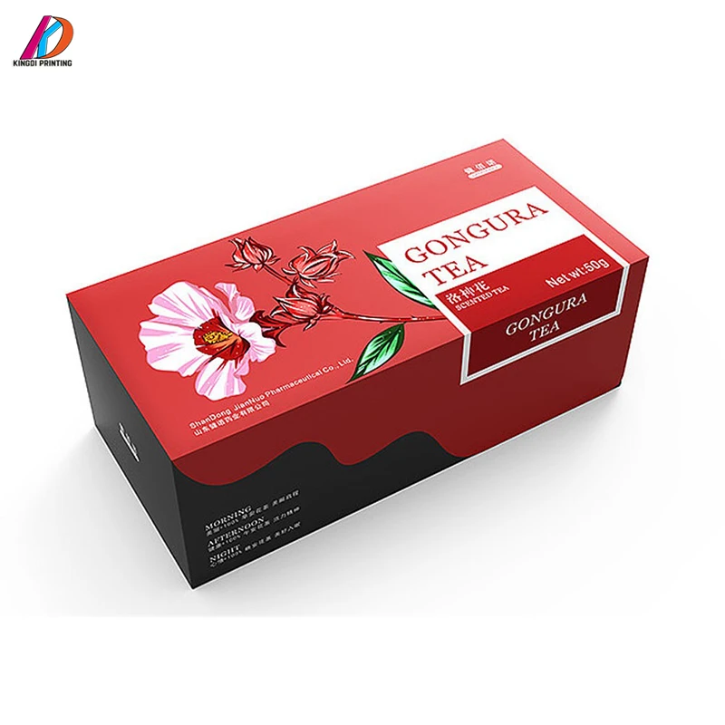 Food grade foldable packaging paper box for tea