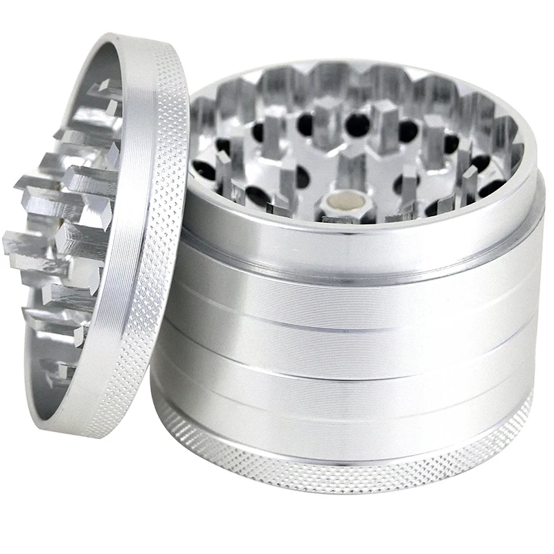 Custom Logo Tobacco Herb Dry Spice Zinc Alloy Aluminum Herb Grinder