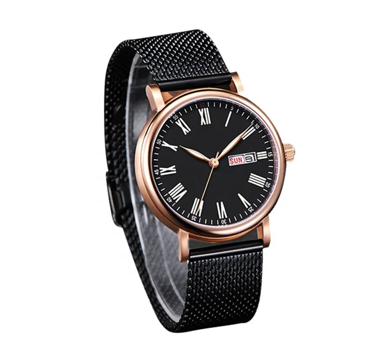 Custom Sport Waterproof Watches Japanese Quartz Movement Men Black Stainless Steel logo  Wrist Watches quartz women watches