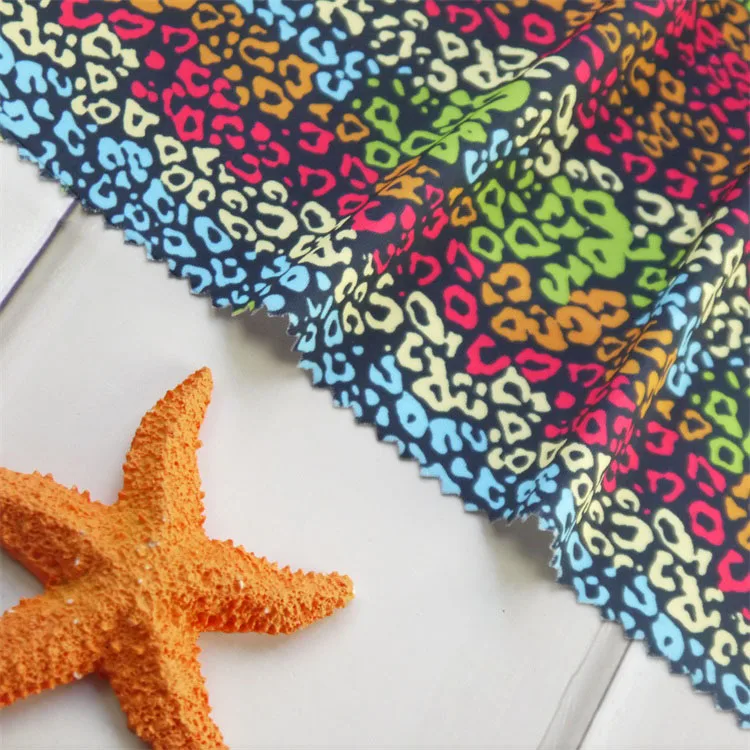 Polyester spandex custom print home textile clothing fabric