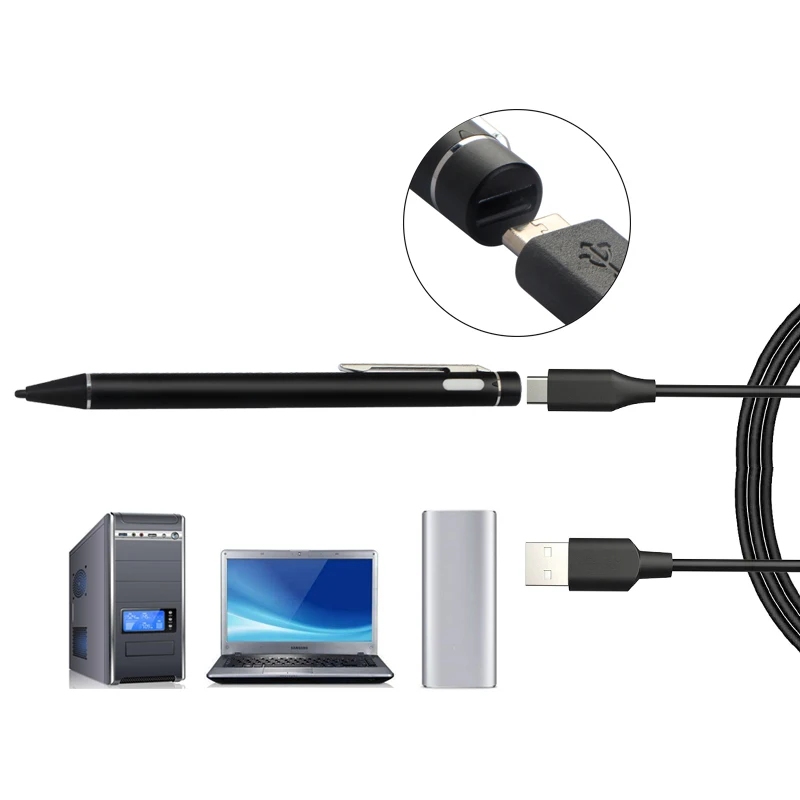 HIDAKA 2 mm Stylus Digital Pens, Metal Stylus Pen for Touch Screen Devices iPhone iPad Android Smartphones & Tablets