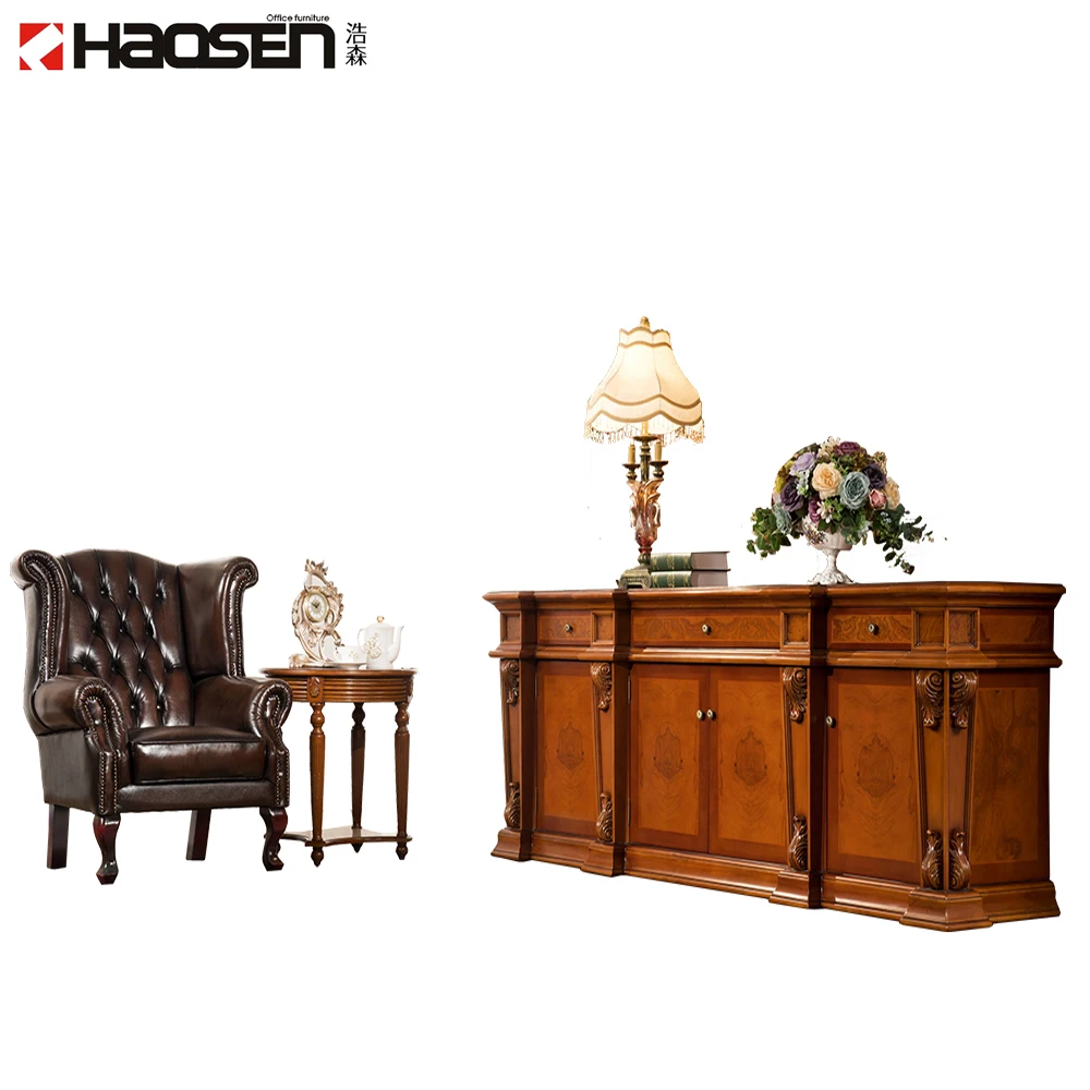 Haosen Rafflo 0818L wood luxury file distressed luxury Vertical Storage Cabinet