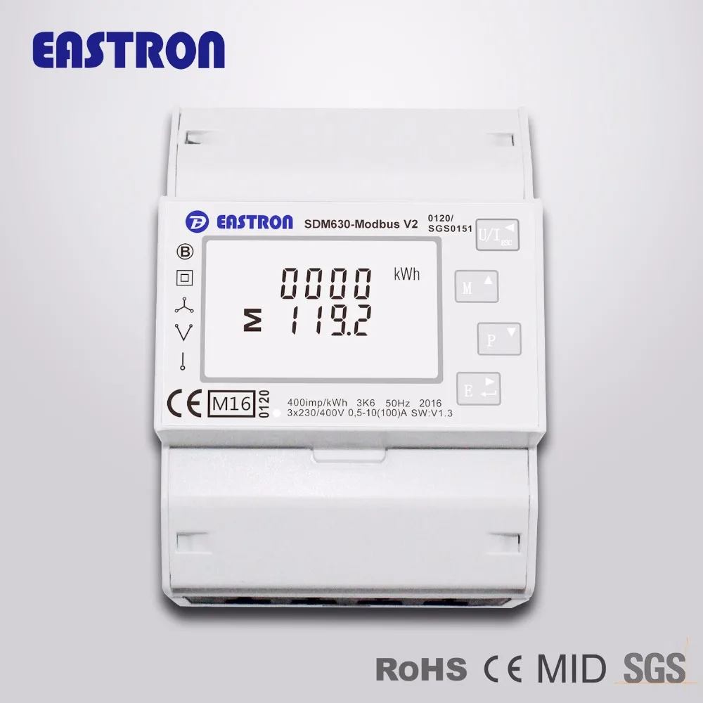 SDM630-Modbus V2 Three Phase Modbus Energy Meter, Bi-directional, RS485 RTU, MID Approved