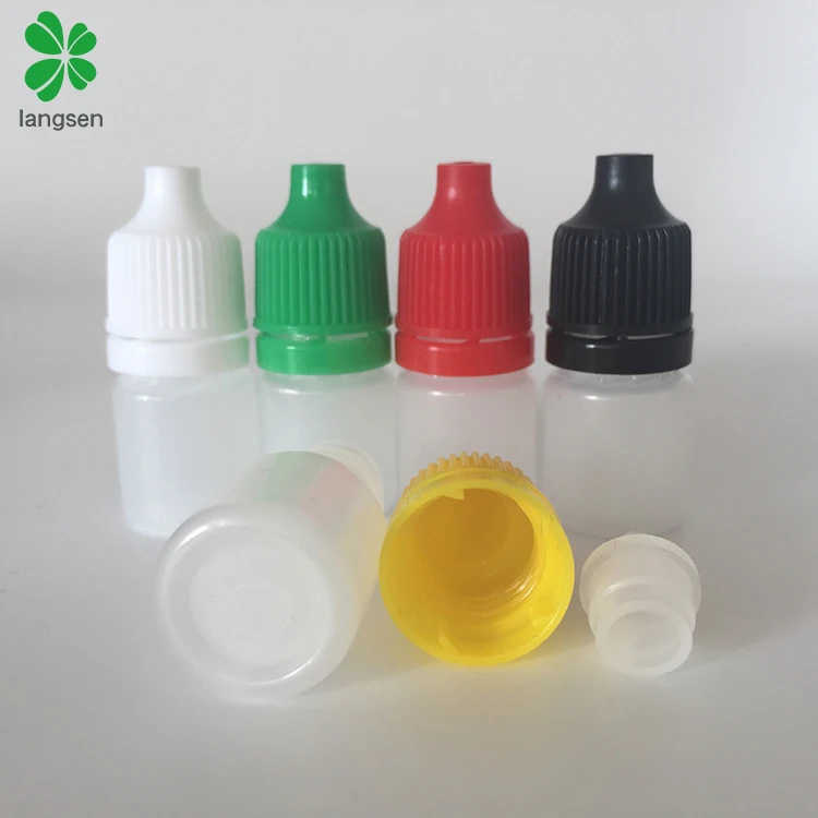 Low MOQ plastic HDPE 3ml drop bottle, liquid dropper bottle container in stock BPA free custom logo