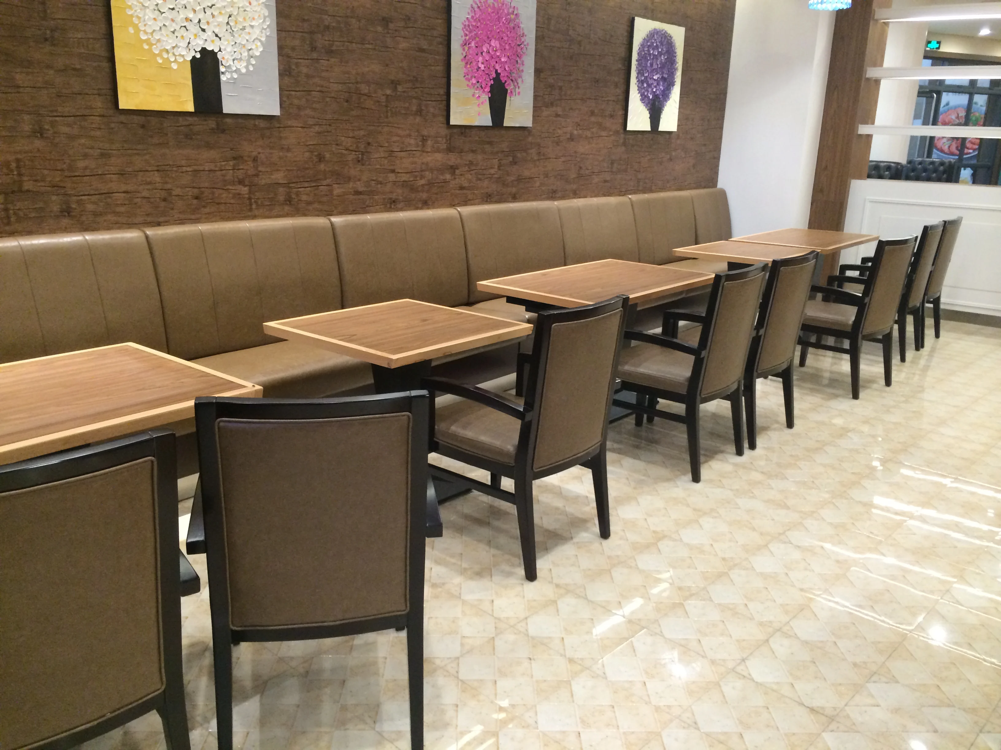 Foshan restaurnat furniture set modern restaurant tables and chairs