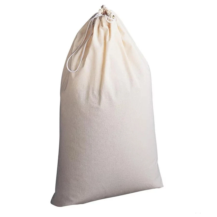 Factory Wholesale Cheap High Quality Oversize Durable Reusable Handles Hotel Customized Nylon Drawstring Laundry Bag