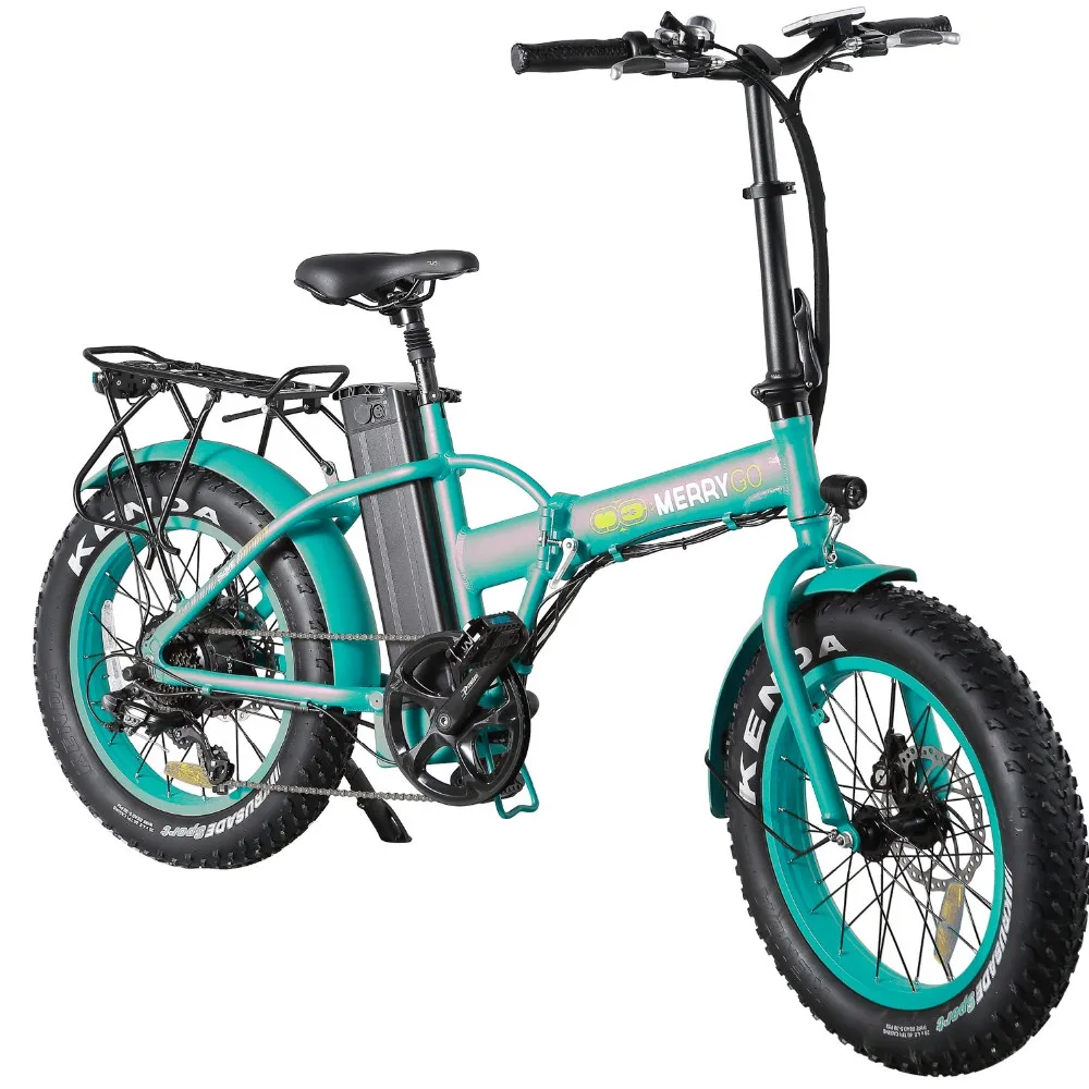 48V500W 20 inch Folding Bicycle Fat Tyre Electric Bike