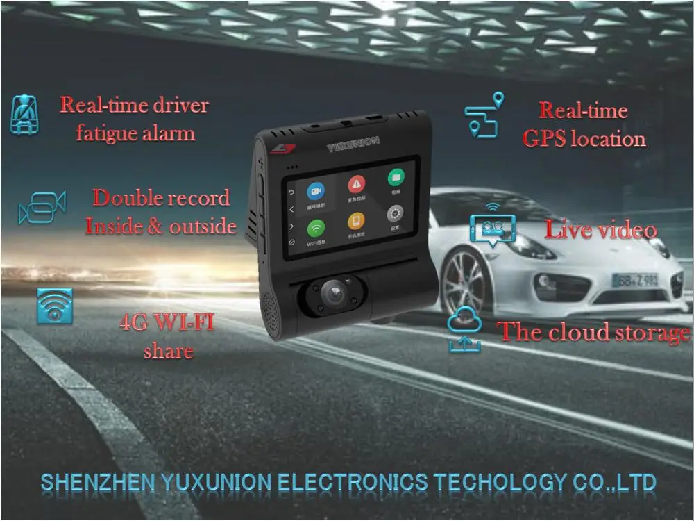 New version Driver fatigue monitor system with bad driving behavior alarm,driver distraction alarm