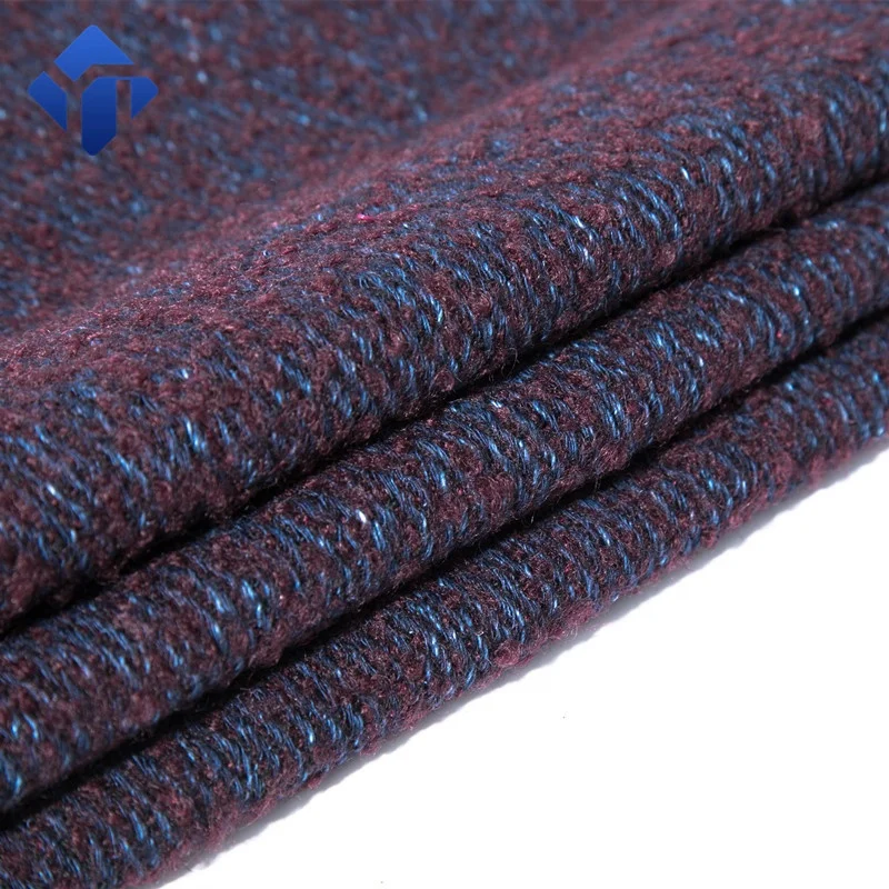 
Best-selling tweed wool blended coat wool woven polyester fabric 