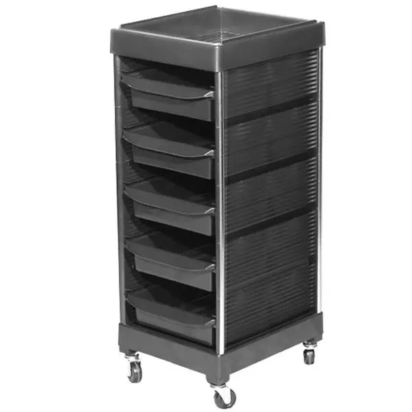 
RC10022 Black Hair Salon Trolley Cart with 5 Layers 