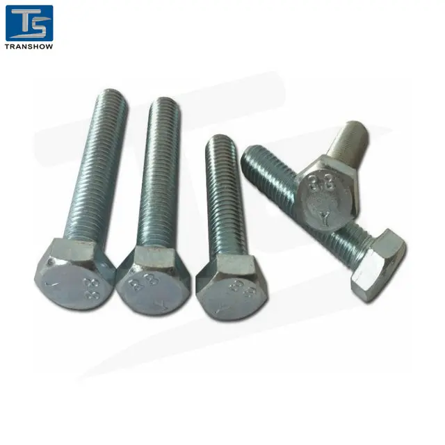 DIN933 high strength class 8.8 Steel Galvanized Hexagon bolt