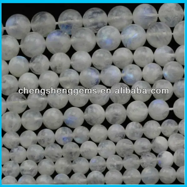 Sri Lanka 10mm  Genuine Round High Grade Rainbow Moonstone Loose Beads