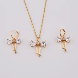 Gold Plated african jewelry sets wedding 18k gold zircon african jewelry set american diamond pendant jewelry