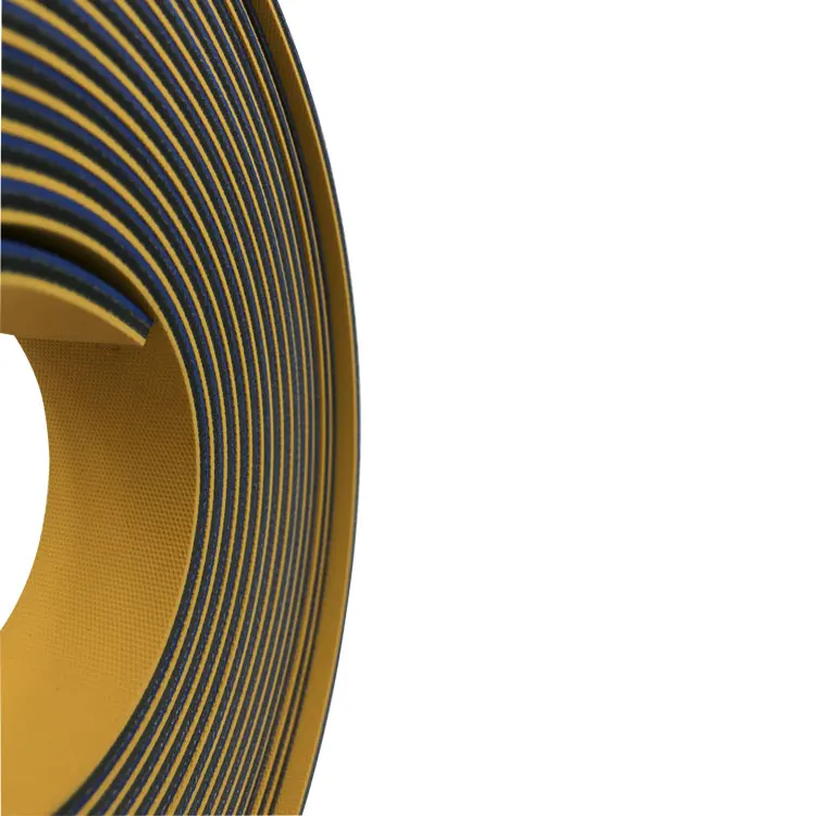 
4.0mm blue/yellow rubber transmission flat belt factory 