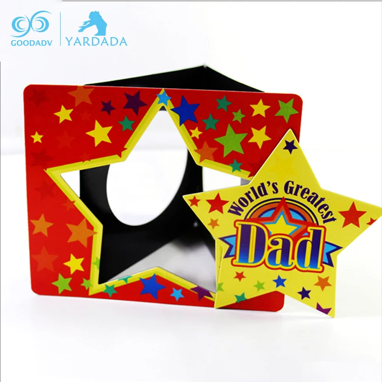 Promotional paper printed magnetic photo frame / fridge magnet with photo frame