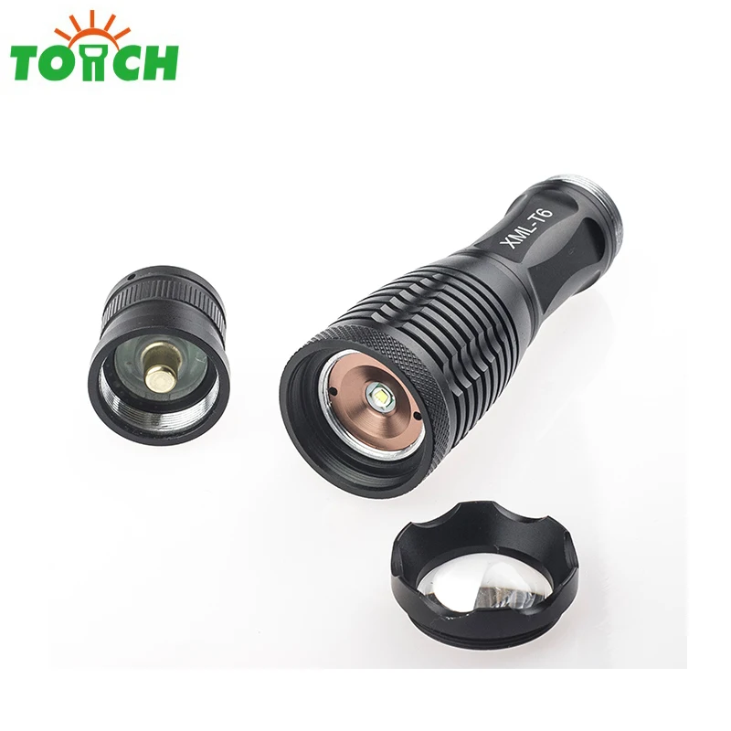 Brightness portable aluminum led flashlight xml - t6 tactical zoomable adjustable torch light for outdoor hunting