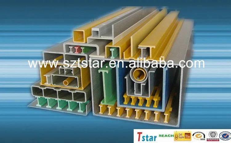 Высокая прочность стекловолокна профили, против старения frp, инженерное сооружение волокна стеклянная трубка, трубы