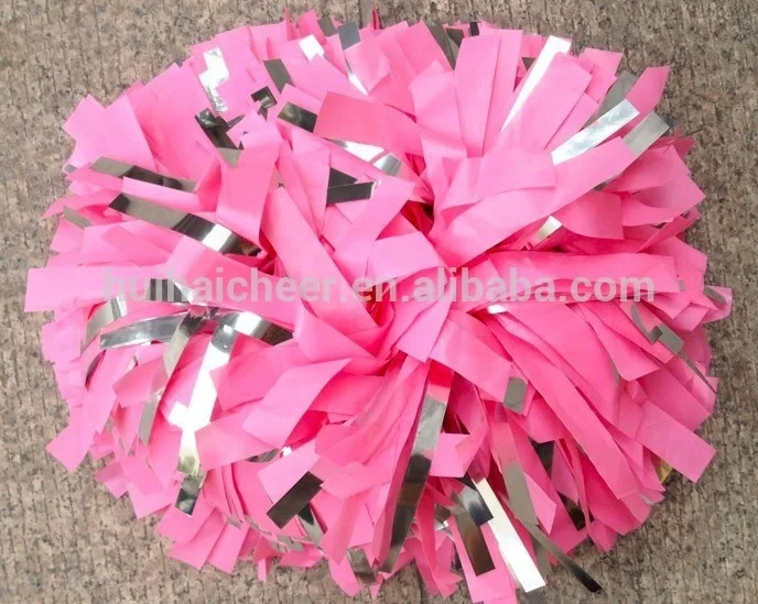 
new plastic glitter pom poms for cheerleading 