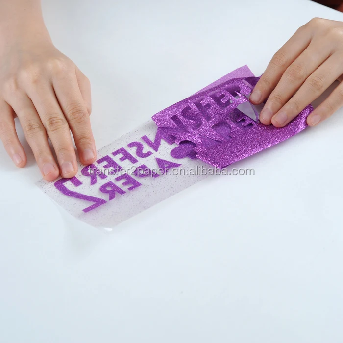 Super glitter (amethyst color) heat transfer vinyl for textile