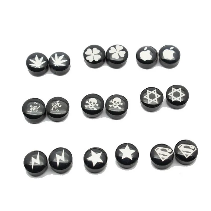
Men tassel earring magnet ear stud non piercing no pain no hole magnetic suction cool fashion stud earrings cheap cost black 
