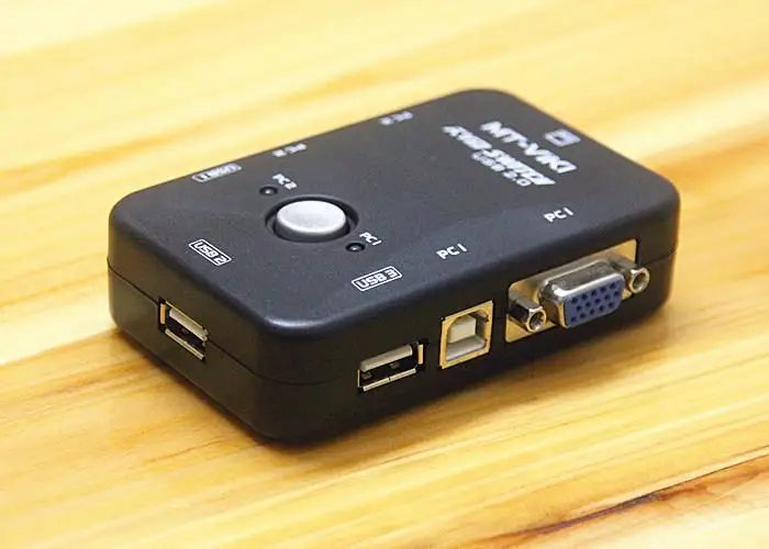 MT-VIKI MT-201UK-CH New USB KVM Switch Switcher 2 Port VGA SVGA Switch Box USB 2.0 Mouse Keyboard 1920*1440