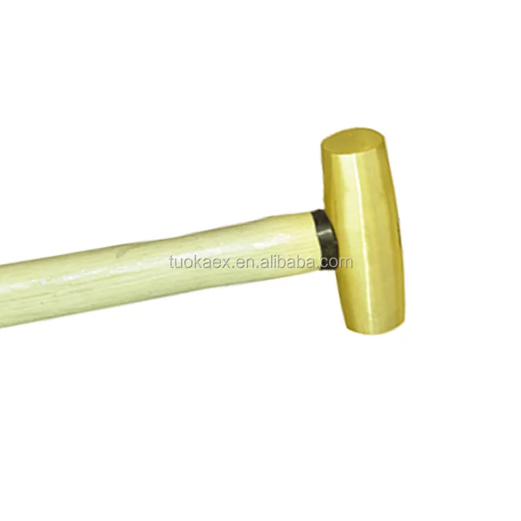 Factory direct sale non sparking Brass Mallet Hammer with wooden handle TUOKAEX Brand