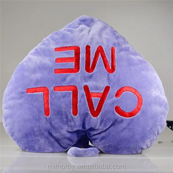 Decorative Memory Foam Home Throw Pillow Cushion Cheap Custom OEM Beautiful Purple Soft Stuffed Plush Heart Shape Pillow