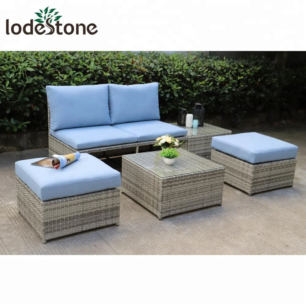Morden multifunctional sofa set new designs 2018 rattan furniture balcony corner sofa set
