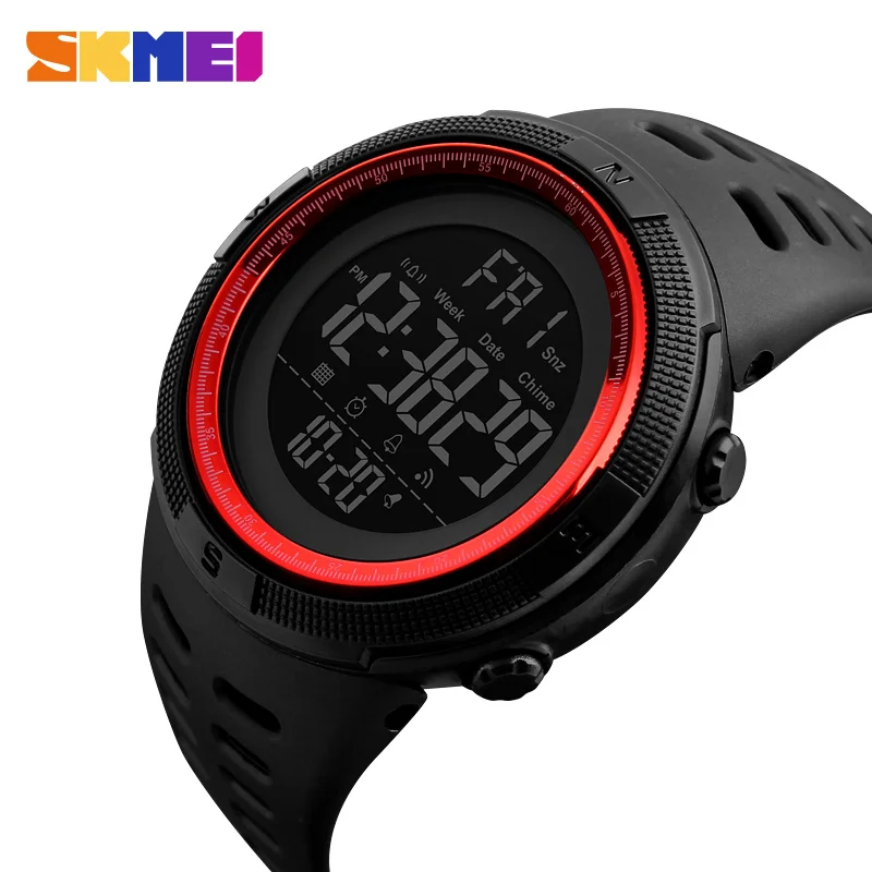 orginal watch factory SKMEI High quality waterproof dual time chrono digital watch sport men