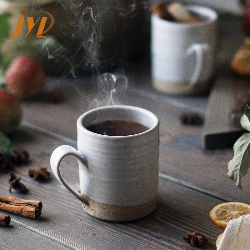 Hot-selling  customizable 12oz-16oz reusable milk mug pottery ceramic coffee tea mugs with handle