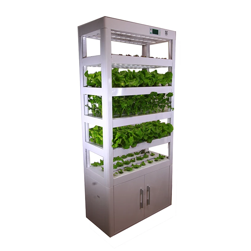 
High Quality Indoor Complete Vertical Hydroponic Growing System Kit with LED grow lights 