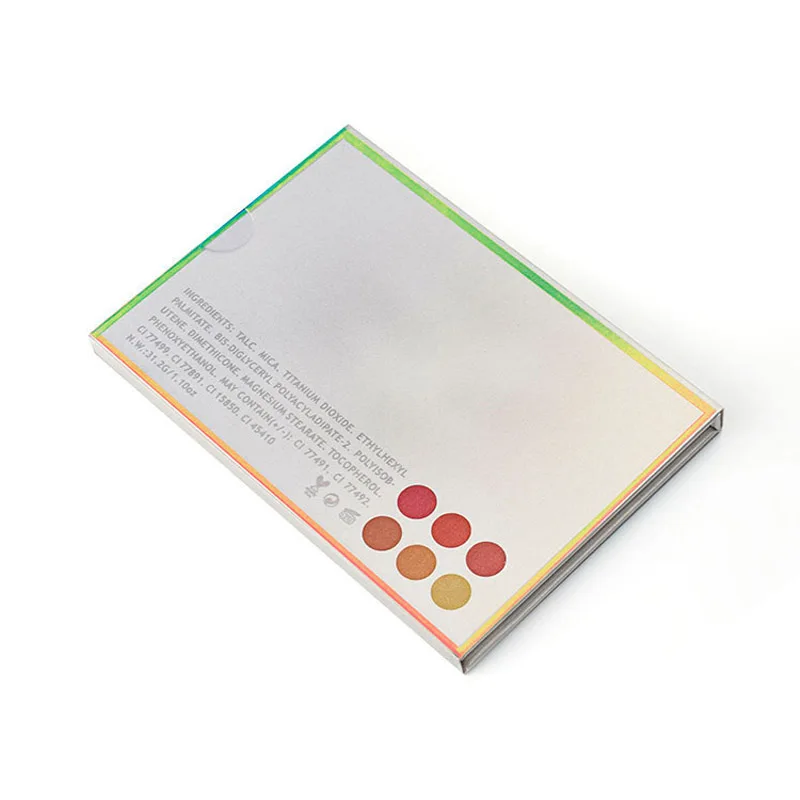 Private label high pigment waterproof 6colors makeup blush palette