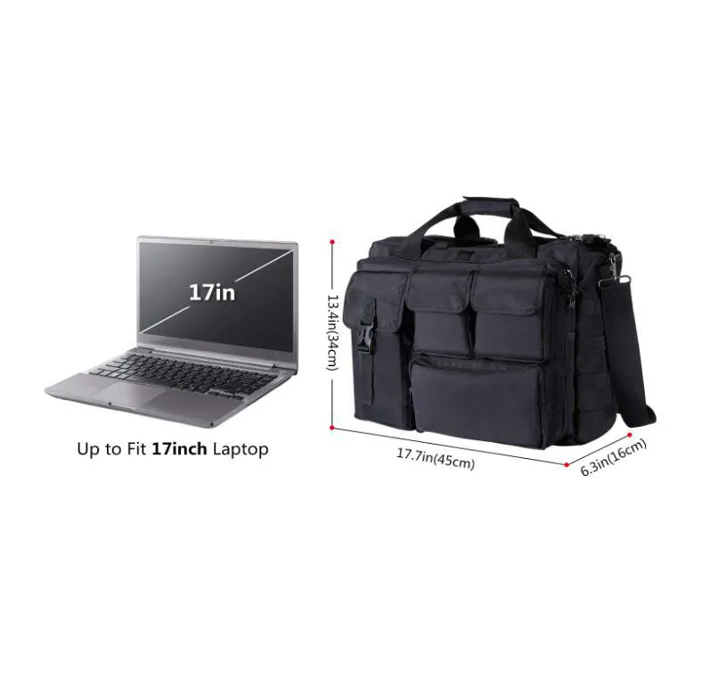 Сумка-мессенджер Мужская для ноутбука 17 дюймов, Многофункциональный тактический портфель, Сумочка на плечо для компьютера