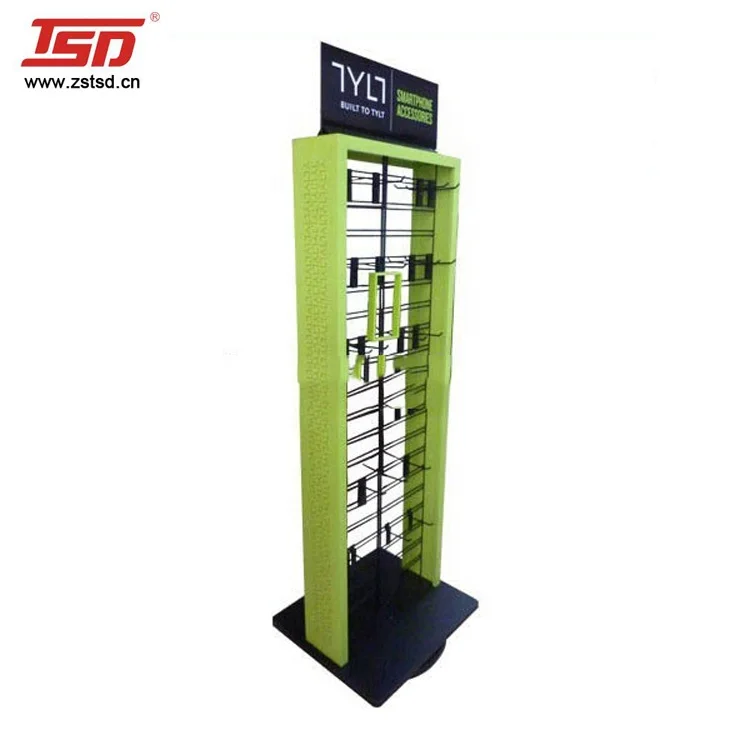 Rotating cellphone store display fixture,cellphone accessory display rack,display stand for mobile accessories