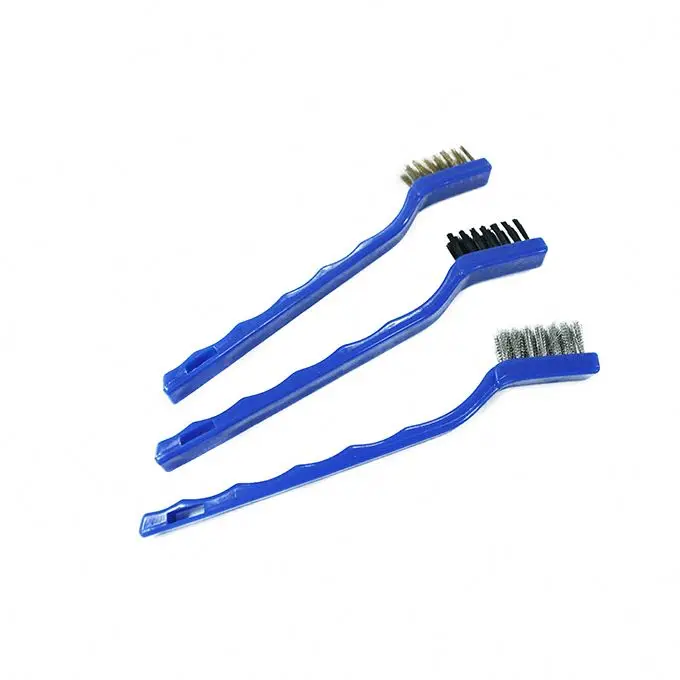 
Removal of paint brass wire mini detail set Curved Handle rust car corrosion tire cleaning brush kit 