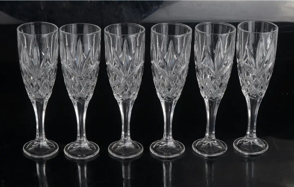Dublin patterned champagne glass