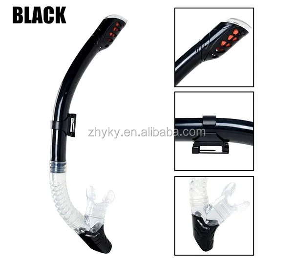 Dry Snorkel with Silicone Mouthpiece/ Purge Valve for Snorkeling and Scuba Diving | multi colors ZHY198