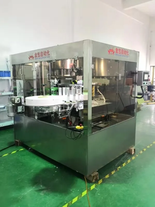 
Factory supply hot melt glue labeling machine for round/flat plastic bottles jars , OPP label hot glue label application 